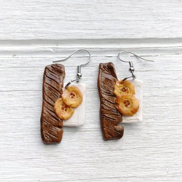 puerto rico churrasco con tostones earrings