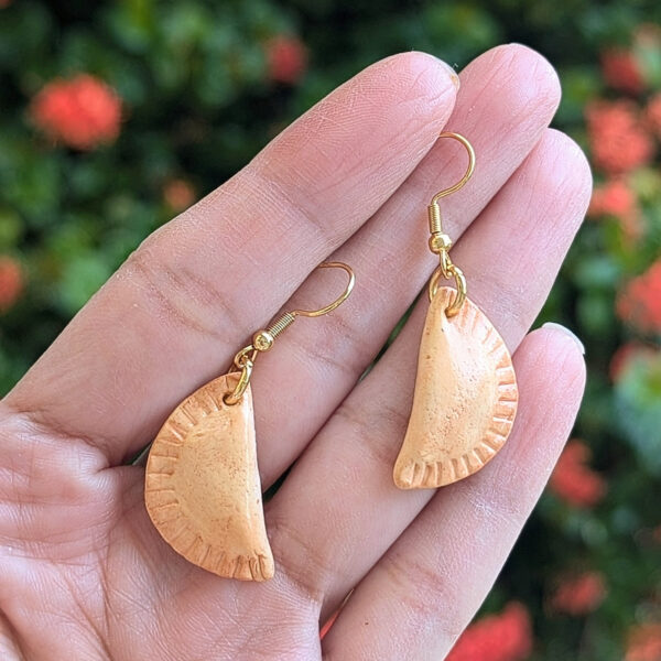 empanada earrings from Puerto rico