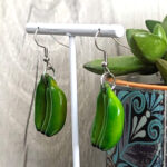 Green Platanos Banana Earrings