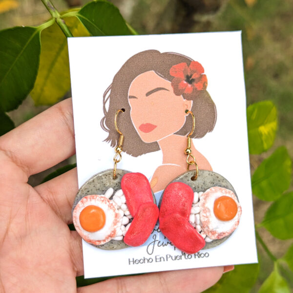 jamonilla earrings on display card