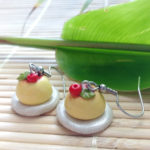 Caramel Custard Flan Earrings