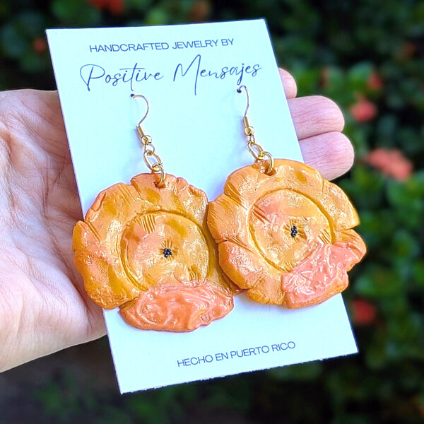 tostones handmade earrings on hand