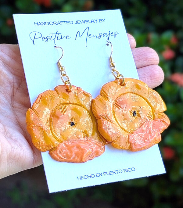 tostones handmade earrings on hand