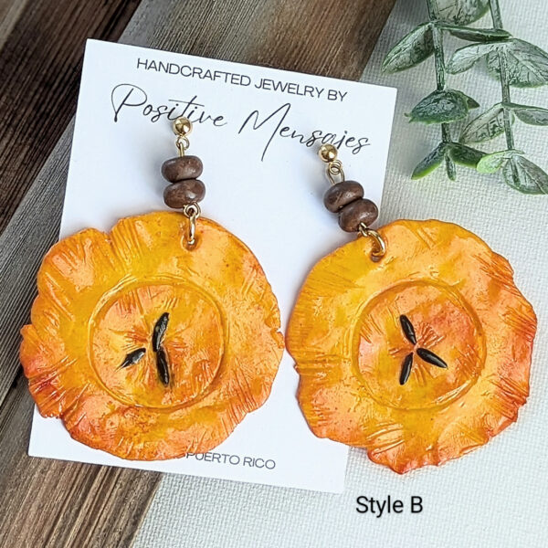 Handmade Tropical Tostones With Beads Earrings - Image 5