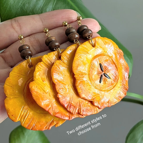 Handmade Tropical Tostones With Beads Earrings - Image 7