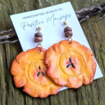 Handmade Tropical Tostones With Beads Earrings