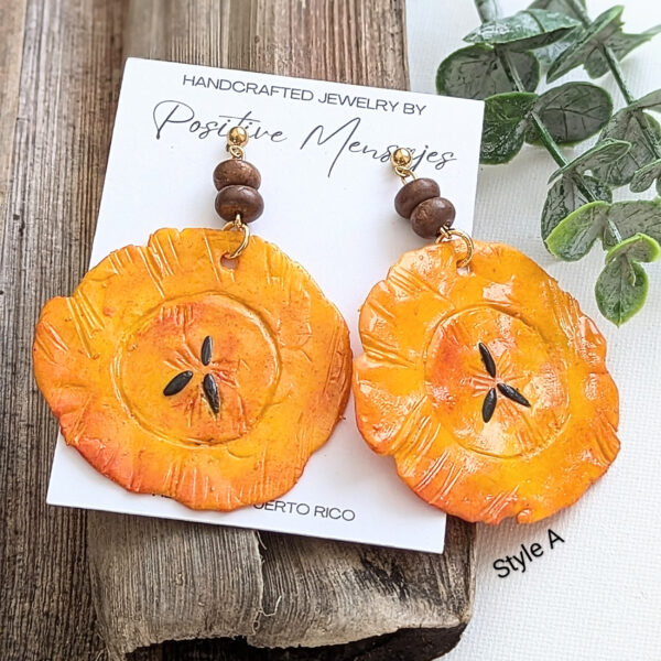 Handmade Tropical Tostones With Beads Earrings - Image 4