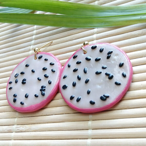 pitaya earrings side view