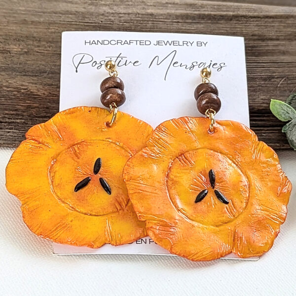 Handmade Tropical Tostones With Beads Earrings - Image 2
