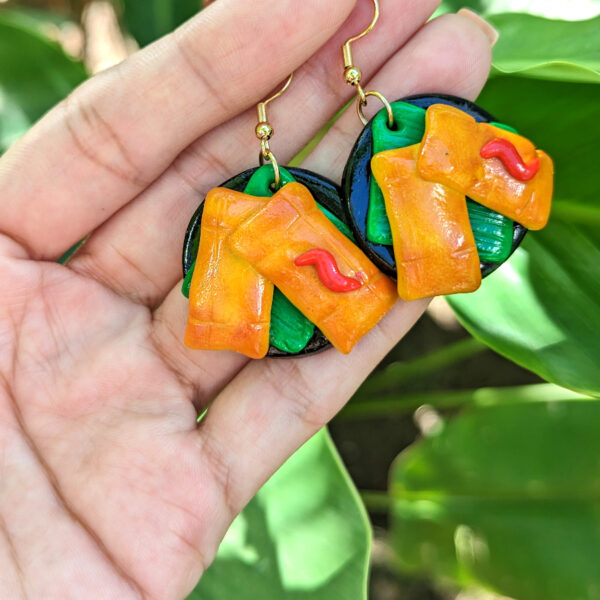 Pasteles Boricua Con y Sin Ketchup Earrings