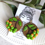 Puerto Rican Quenepas Round Earrings