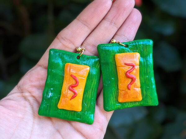 Pasteles En Hoja Large Stud Dangle Earrings