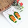 boricua pasteles earrings on white jewelry card