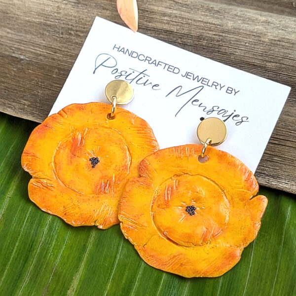 Caribbean Tostones Stud Dangle Earrings - Image 2