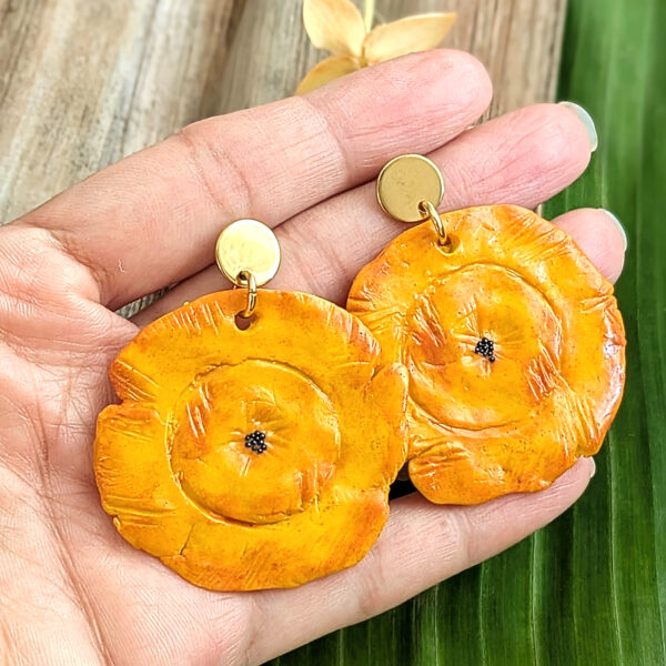 Caribbean Tostones Stud Dangle Earrings - Image 4