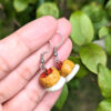 mini mofongo earrings side view