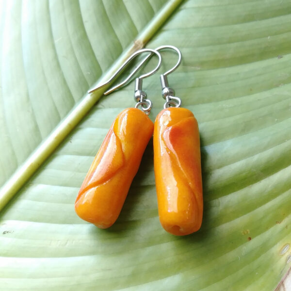 egg roll earrings