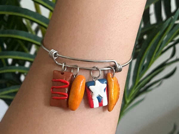 Boricua Pastel Alcapurria Empanadilla Flag Bracelet