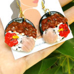 Puerto Rican Rice and Beans Frog Earrings