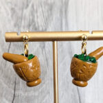 Taino Pilon With Sofrito Earrings