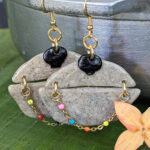 Rice Pot With Colorful Beads Earrings