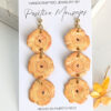 Puerto Rico long tostones earrings front view