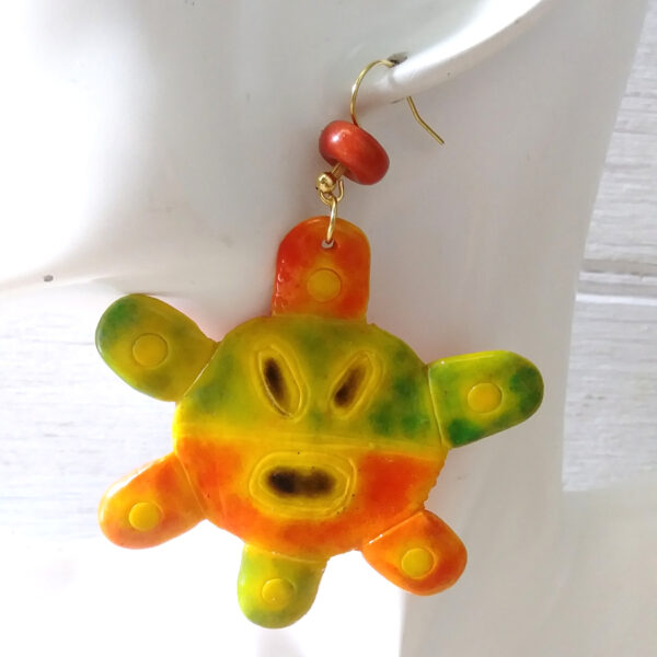 Large Taino Sun Earrings - Image 4