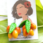 Puerto Rico Orange Mango Earrings