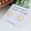 square puff pastry earrings right view