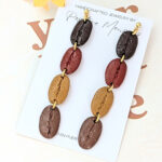 Long Coffee Beans Café Earrings