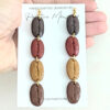 coffee bean earrings on jewelry card