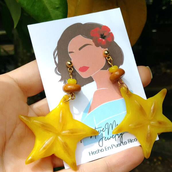 puerto rico carambola earrings on hand