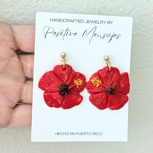 handmade Flor de maga earrings on hand