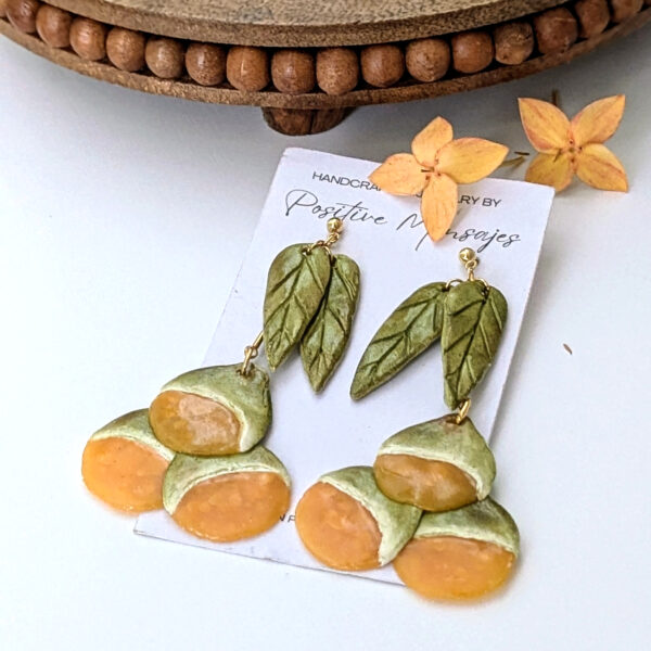 big quenepa fruit earrings right view