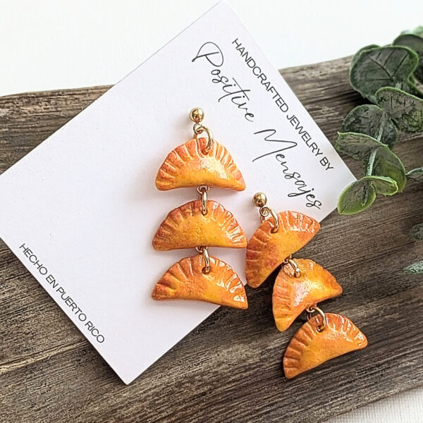 Empanadilla Three Tier Dangle Earrings - Image 3