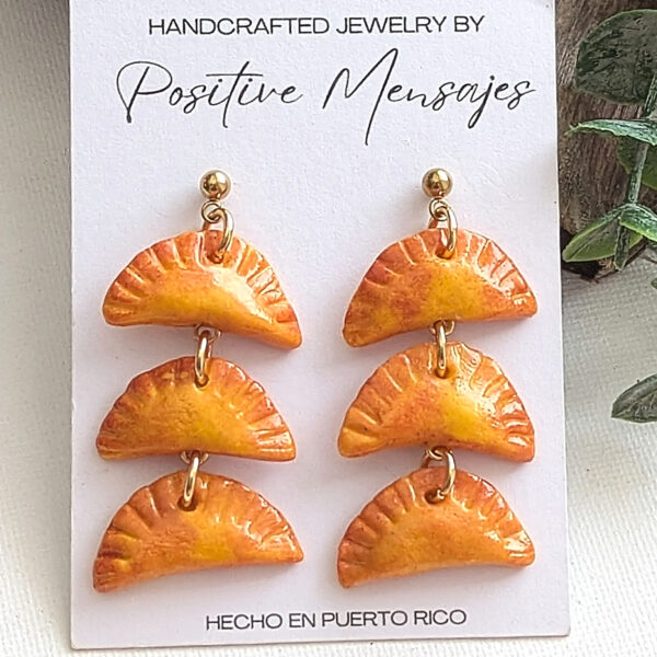 Empanadilla Three Tier Dangle Earrings