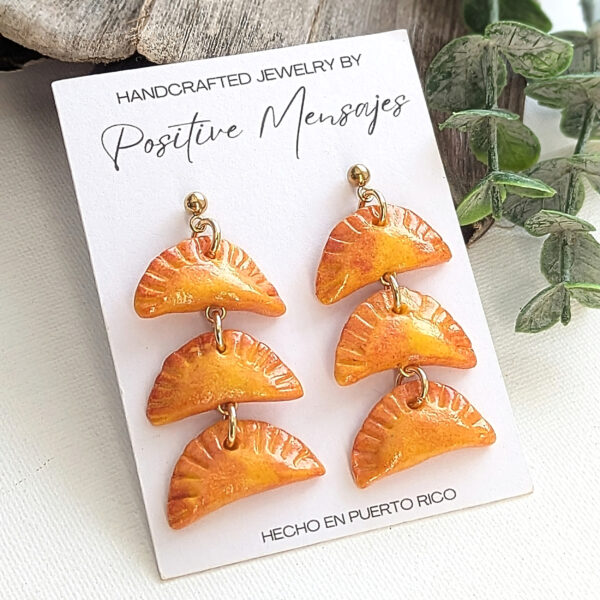 Empanadilla Three Tier Dangle Earrings - Image 2