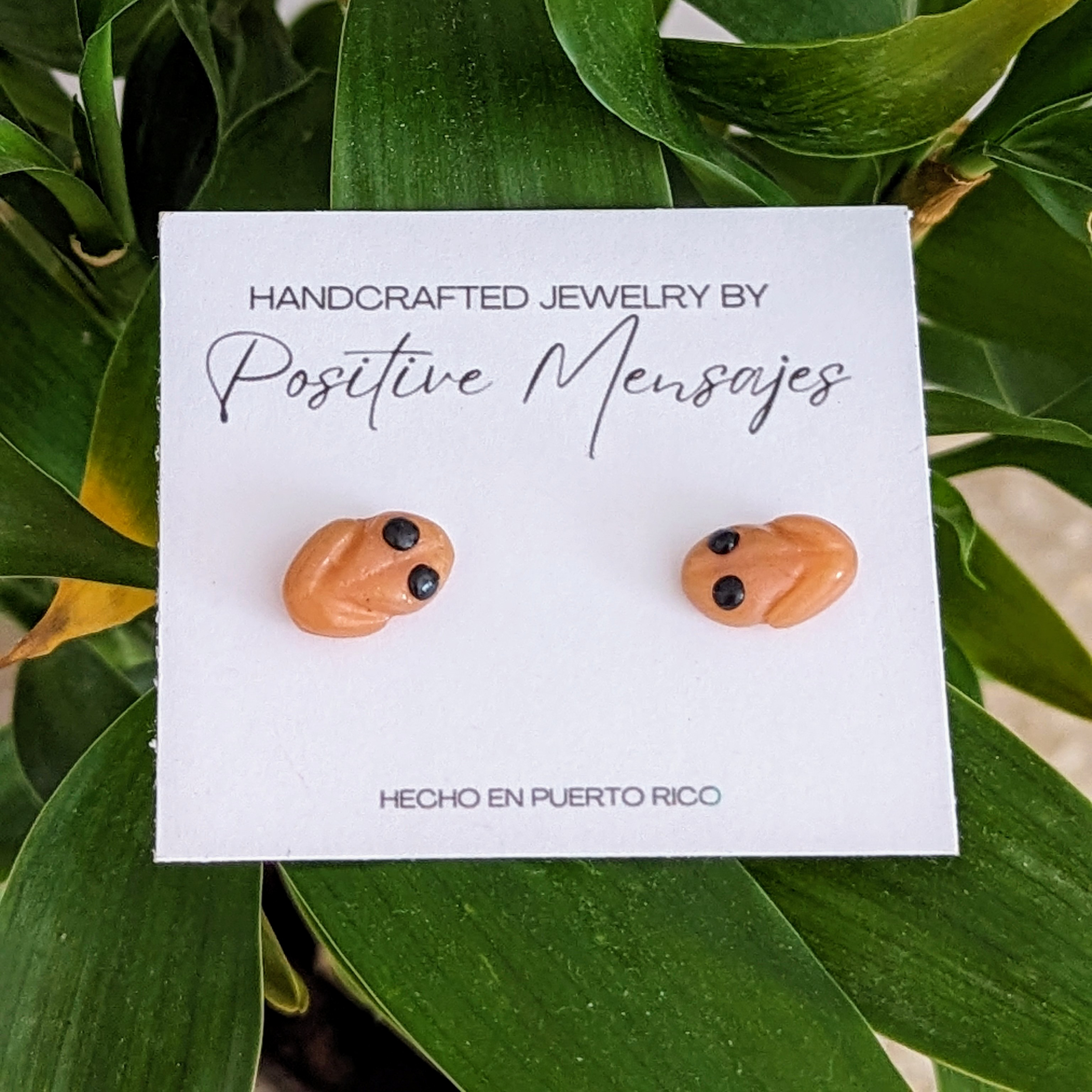 Puerto Rico coqui jewelry on leaf