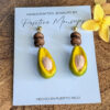 Puerto Rico avocado earrings with flower