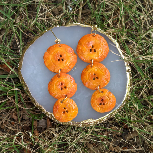 Three Tier Tostones Earrings - Image 3