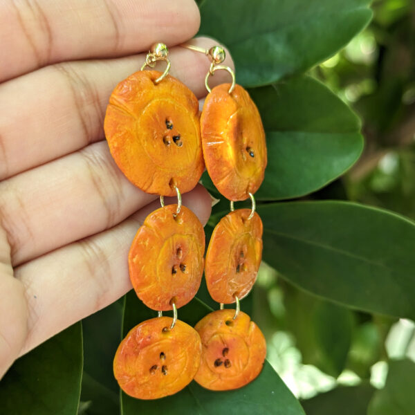 Three Tier Tostones Earrings - Image 2