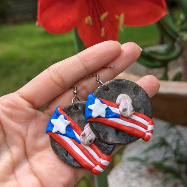 coqui moon fag earrings by flower