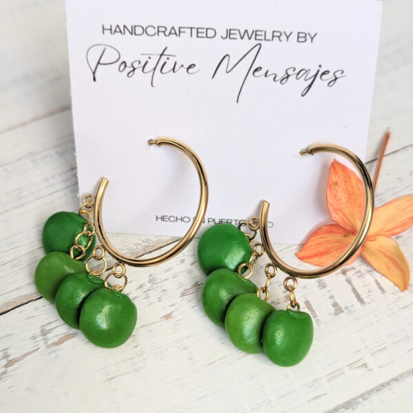 Puerto Rico bohemian Gandules earrings