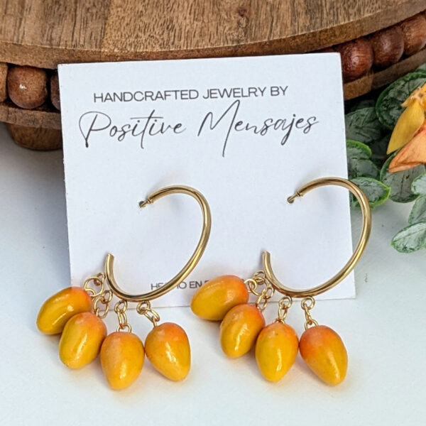 puerto rico handmade mango hoop earrings