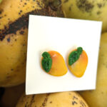 Puerto Rico Mango Fruit Stud Earrings