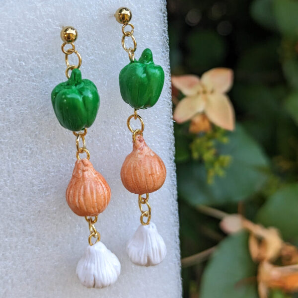 Sofrito Pepper Onion Garlic Earrings