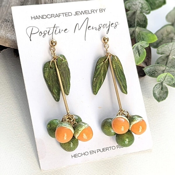 Mini Quenepa Bunch Fruit Earrings