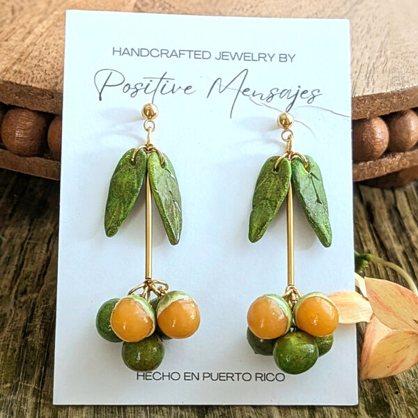 Mini Quenepa Bunch Fruit Earrings