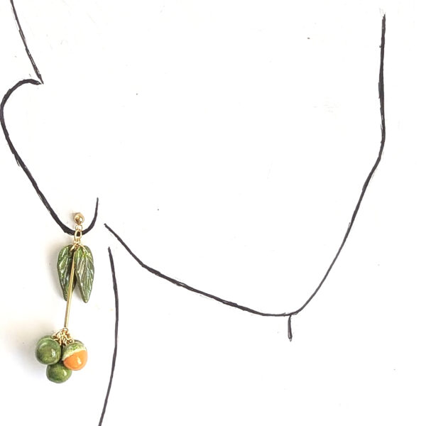 Mini Quenepa Bunch Fruit Earrings - Image 7
