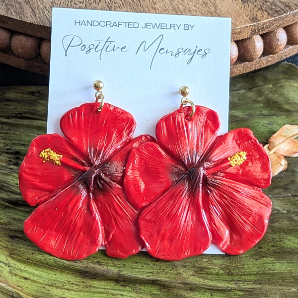 Large Flor De Maga Puerto Rico Flower Earrings - Image 4